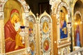 BELARUS, MINSK - JULY 23, 2017. Church of the Blessed Virgin. Icons and interior of the church Royalty Free Stock Photo