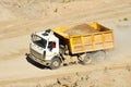 Dump truck transports sand and other minerals in the mining quarryÃÂ¼