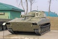 Belarus. Minsk. Soviet self-propelled gun in the museum Stalin Line.