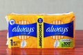 Belarus, Minsk - 09.05.2020:ALWAYS ULTRA.Always is a brand of feminine hygiene products, including maxi pads, ultra-thin pads, pan