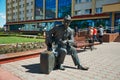 Belarus. Monument resting near the hotel in Lida. May 25, 2017