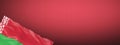 Belarus - national flag and gradient background - horizontal banner format Royalty Free Stock Photo