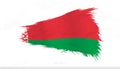 Belarus National Flag with Textured Brush Strokes Royalty Free Stock Photo