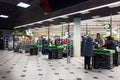 BELARUS, NOVOPOLOTSK - 19 MARCH, 2021: People queuing at checkout in store