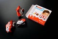 BELARUS, NOVOPOLOTSK - MAY 28, 2020: Empty Kinder Chocolate packaging