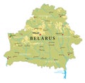 Belarus physical map Royalty Free Stock Photo