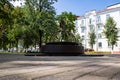 BELARUS, POLOTSK - 24 JULY, 2019: Statue in center of Europe