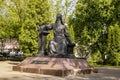 BELARUS, POLOTSK - 25 MAY, 2021: Monument of Simeon Polotskiy