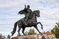 BELARUS, POLOTSK - 30 OCTOBER, 2021: Polotsk Vseslav on horseback