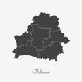 Belarus region map: grey outline on white.