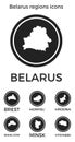 Belarus regions icons.