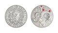 Belarus silver coin astrology Aries isolated