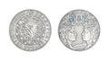 Belarus silver coin astrology Gemini isolated