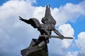 Belarus, Smorgon, August 2019. Monument to the angel with a sword in memory of those who died in the first world war