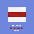 Belarus White-red-white opposition flag. Protests in Belarus
