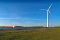 Belarus. Wind generator and solar panels by the road