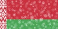 Belarus winter snowflake flag