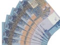 Belarusian banknotes. Close up money from Belarus. Belarusian ruble.3D render