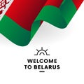 Belarusian flag. Vector. Royalty Free Stock Photo