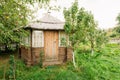 Belarusian Or Russian Wooden Guest House In Village Or Countryside Royalty Free Stock Photo