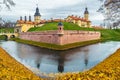 Belarusian tourist landmark attraction Nesvizh Castle - medieval castle in Nesvizh, Belarus Royalty Free Stock Photo
