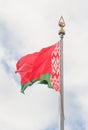 Belarussian flag close up