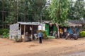 Dilapidated butcher shop in Belathur Karnataka India.