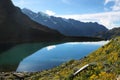 Belaunde lake from Punta Olimpica pass, Peru Royalty Free Stock Photo