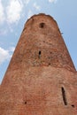 Belaya Vezha tower. From red brick. Against the background of the sky. Royalty Free Stock Photo