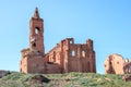 The ancient church ruins in Belchite, Spain