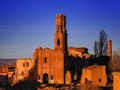 Belchite village war ruins in Aragon Spain at dusk Royalty Free Stock Photo