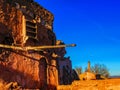 Belchite village war ruins in Aragon Spain at dusk Royalty Free Stock Photo