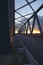 Beldorf - Gruenental Bridge at sunset Royalty Free Stock Photo