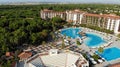 Belek,Antalya Turkey - august 2021: Selectum Family resort, view on main building, cirque, garden and pool