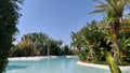 Belek, Turkey - May 2021: Hut on a tropical island. Cottage with pool in the jungle. Close-up. Tropical plants around the cottage Royalty Free Stock Photo