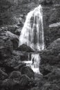 Belelle waterfall black and white Royalty Free Stock Photo