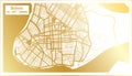 Belem Brazil City Map in Retro Style in Golden Color. Outline Map