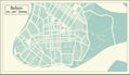 Belem Brazil City Map in Retro Style. Outline Map