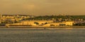 The Belem district of Lisbon, Portugal bathed in the golden early morning light