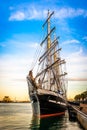 Old rigging moored at the port of SÃÂ¨te in Occitanie, France Royalty Free Stock Photo