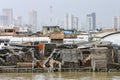 Belem: lumberyard on the Guama River Royalty Free Stock Photo