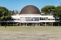 Belem, Portugal - The facade and entrance of the planetarium Planetario Calouste Gulbenkian