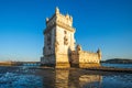 belem tower in belem district of lisbon, portugal Royalty Free Stock Photo