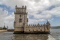 Belem tower in Lisbon, Portugal, symbol of the city and UNESCO World Heritage Site. Royalty Free Stock Photo