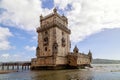 Belem tower in Lisbon, Portugal, symbol of the city and UNESCO World Heritage Site. Royalty Free Stock Photo