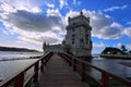 Belem Tower in Lisbon on the river Tagus, Portugal Royalty Free Stock Photo