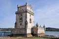 The Belem Tower in Lisbon on the Tagus River