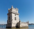 Belem tower on River Tagus near Lisbon Royalty Free Stock Photo