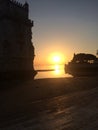 Belem Tower Sunset Royalty Free Stock Photo