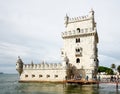 Belem Tower on the Tagus River in Lisbon, Portugal Royalty Free Stock Photo